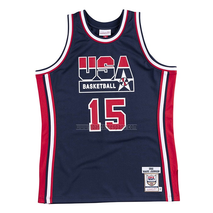 Camiseta USA 1992 Magic Johnson NO 15 Negro